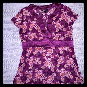 Style & Co. Sheer Floral Blouse